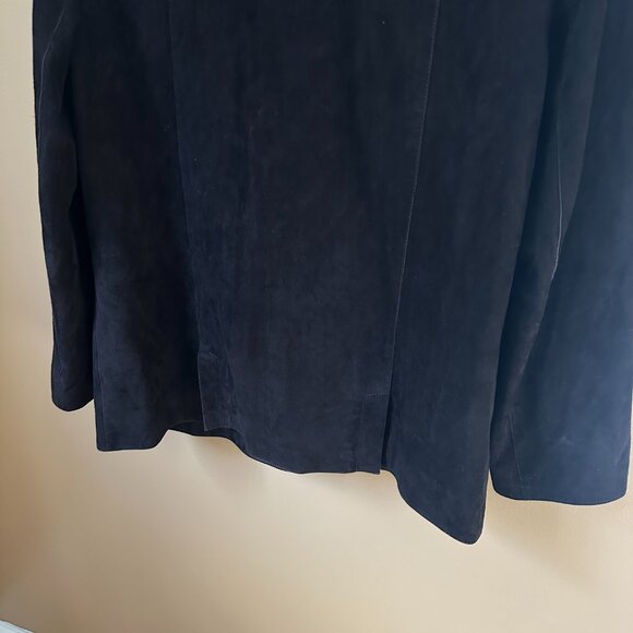 MASSIMO DUTTI DARK BROWN SUEDE LEATHER JACKET - SIZE SMALL - Picture 6 of 9